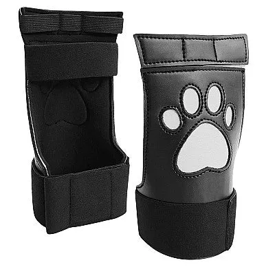 Shots Toys Anal Ouch Puppy Play Neoprene Puppy Paw Gloves Black