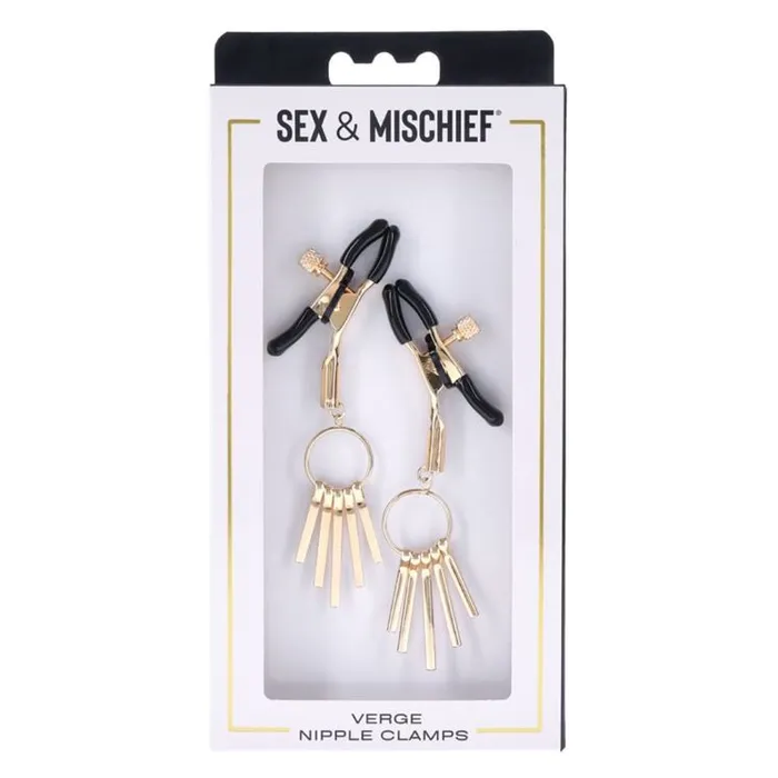 Sportsheets Couples Sex And Mischief Verge Nipple Clamps Gold