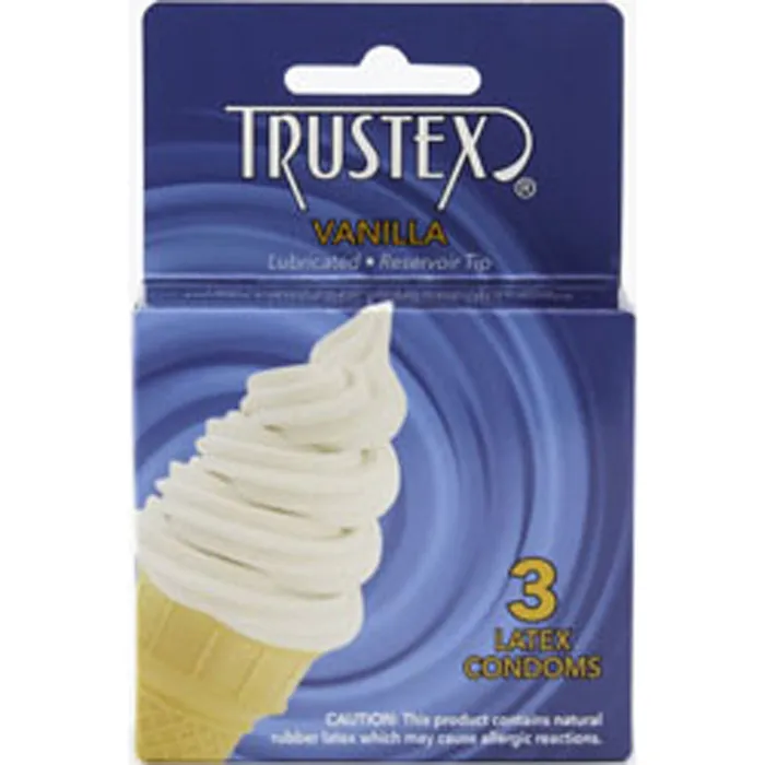 Trustex Trustex Flavored Lubricated Condoms 3 Pack Vanilla Dildos