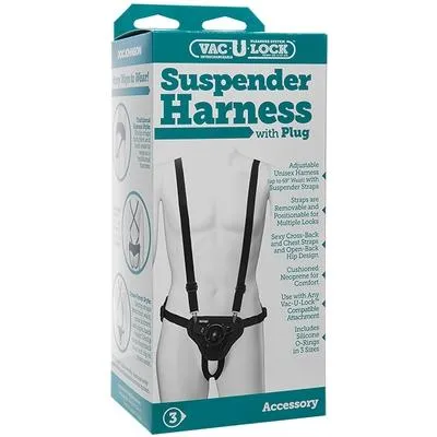 VACULOCK SUSPENDER HARNESS WITH PLUG VACULOCK Female Sex Toys