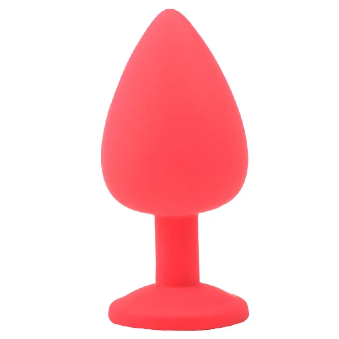 Various brands Anal Jewelled Silicone Butt Plug Red Large