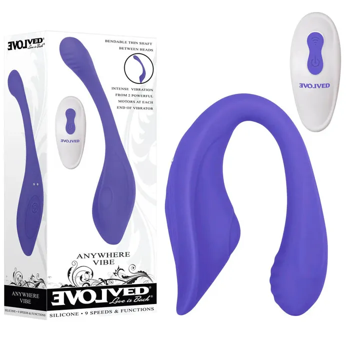 Vibrators Evolved Evolved Anywhere Vibe Flex With Remote