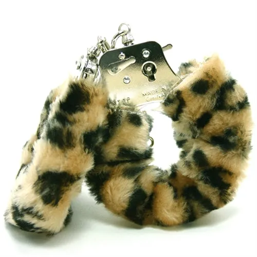 Vibrators Golden Triangle Plush Love Cuffs Leopard