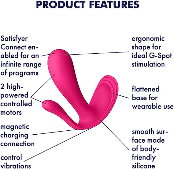 Vibrators Top Secret Vibe App Control Pink Satisfyer