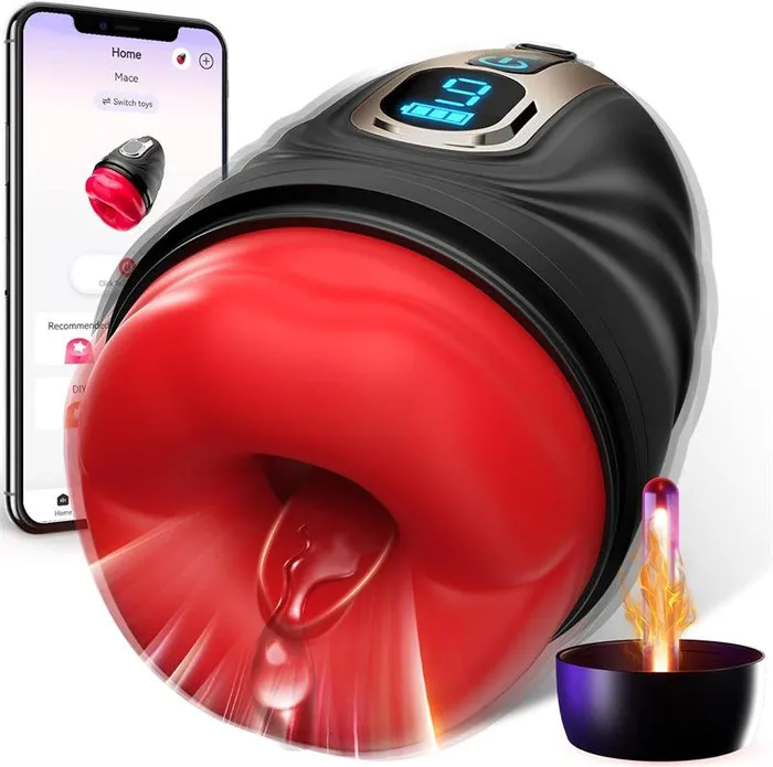 xeoxhoneyde Male Sex Toys Penistrainer Appsteuerung mit Heizstab Elektrischer Masturbator