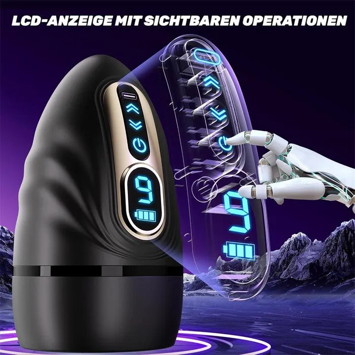 xeoxhoneyde Male Sex Toys Penistrainer Appsteuerung mit Heizstab Elektrischer Masturbator