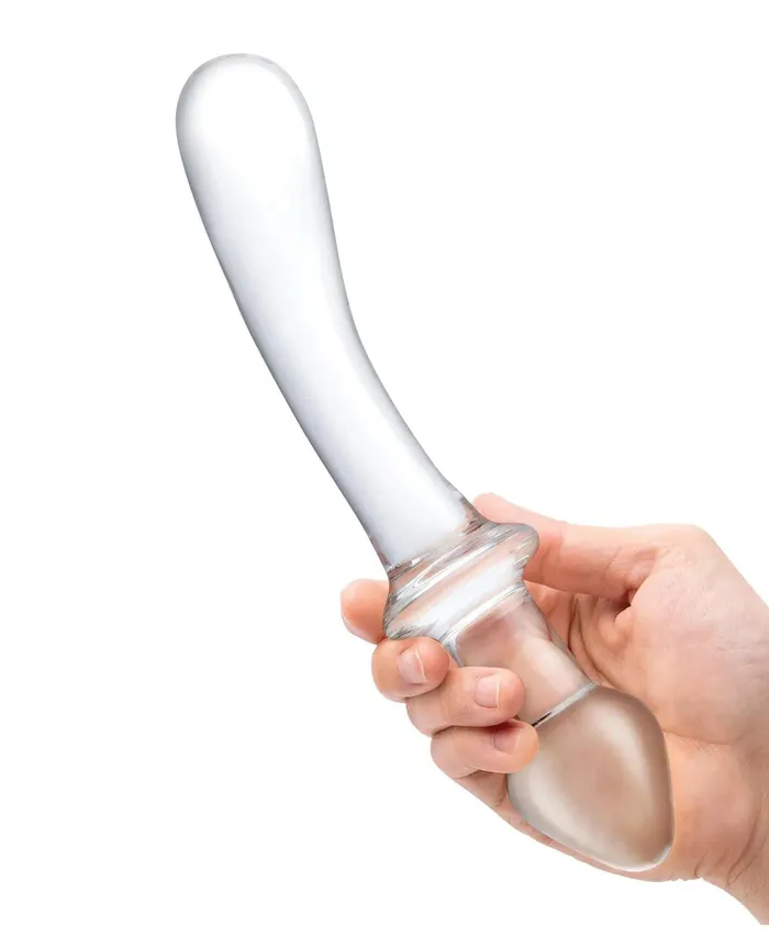 9 Inch Classic Curved DualEnded Dildo Clear Glas Dildos