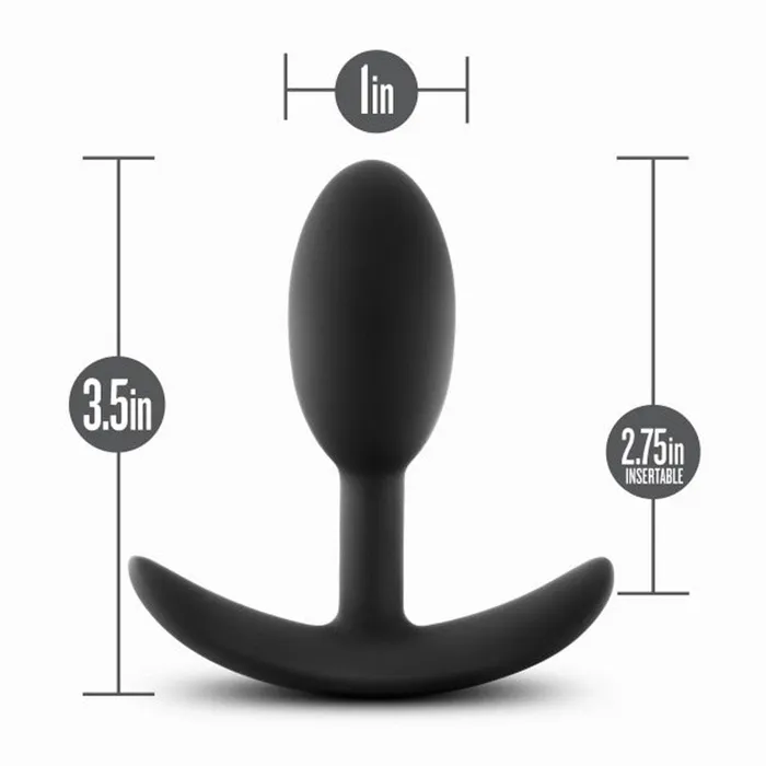 Anal Adventures Platinum Silicone Vibra Slim Plug Small Black Blush Novelties Anal