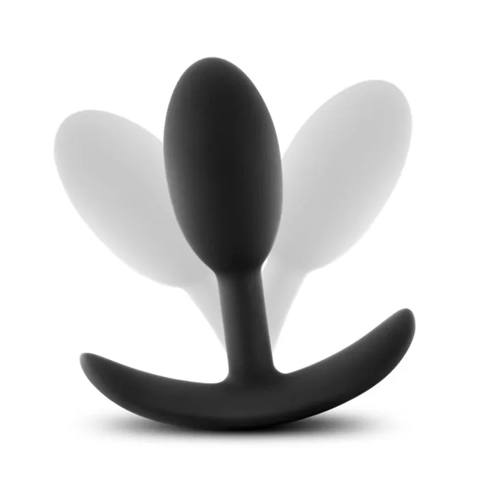 Anal Adventures Platinum Silicone Vibra Slim Plug Small Black Blush Novelties Anal