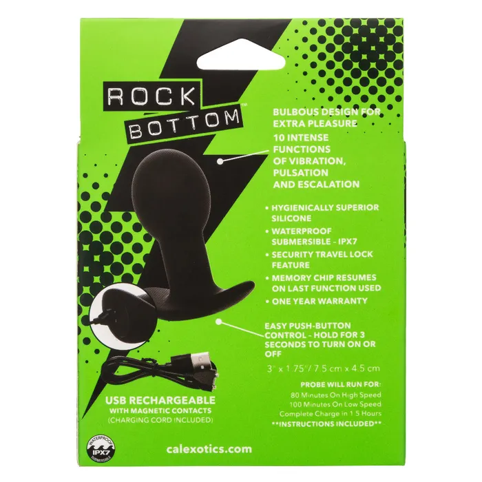 Anal CalExotics Rock Bottom Pop Probe Black