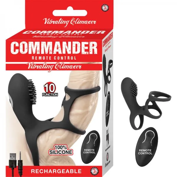 Anal Commander Remote Control Vibrating Climaxer Black Nasstoys