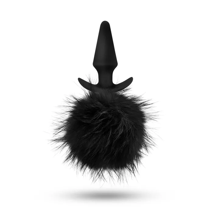 Blush Novelties Anal Pom Plugs Fur Pom Pom Black