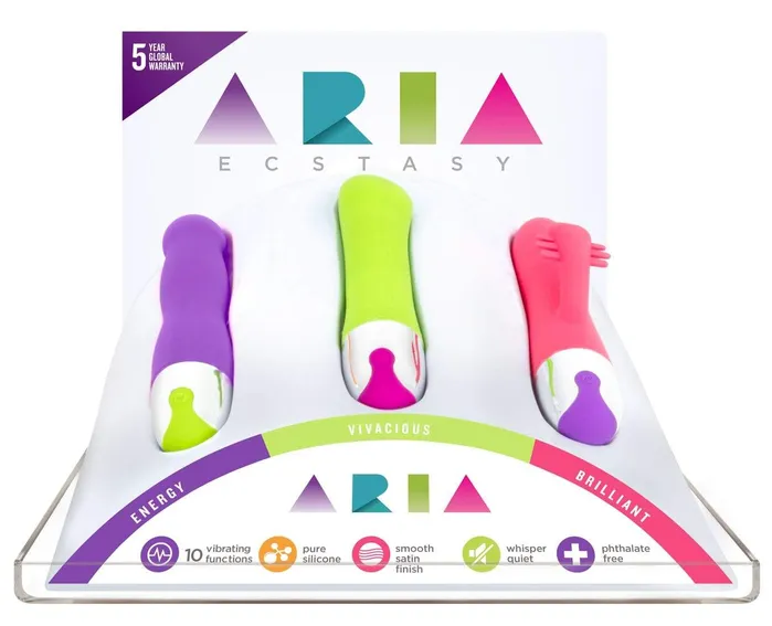 Blush Novelties Male Sex Toys Aria Large Vibes Tester Display Kit Minimum Purchase Required