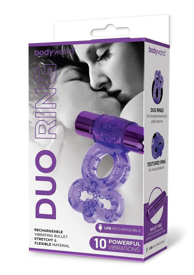 Bodywand Vibrators Bodywand Rechargeable Duo Ring Purple