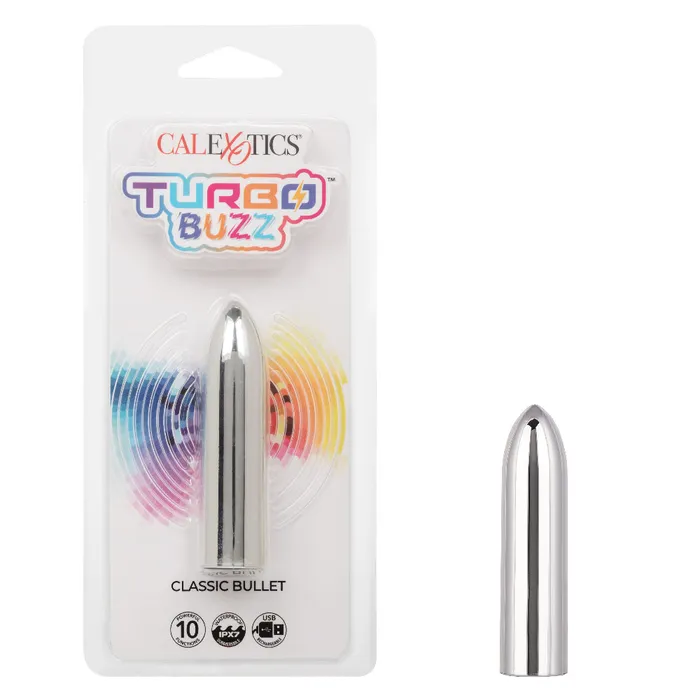 CalExotics Vibrators Turbo Buzz Classic Bullet Silver