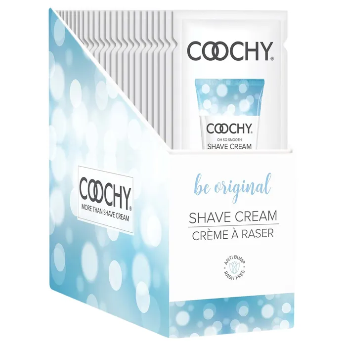 Classic Brands Male Sex Toys Coochy Shave Cream Be Original 15 ml Foils 24 Count Display