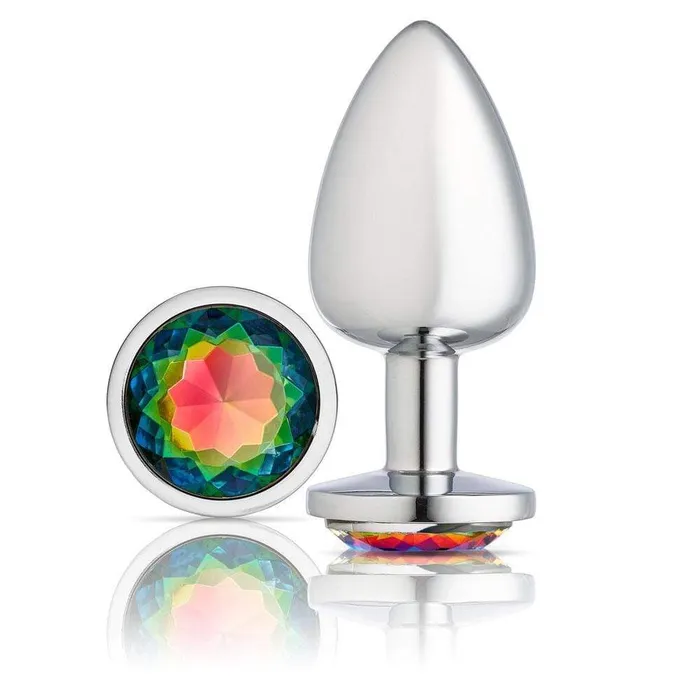 Cloud 9 Novelties Anal Cloud 9 Novelties Gems Silver Chromed Anal Plug Large