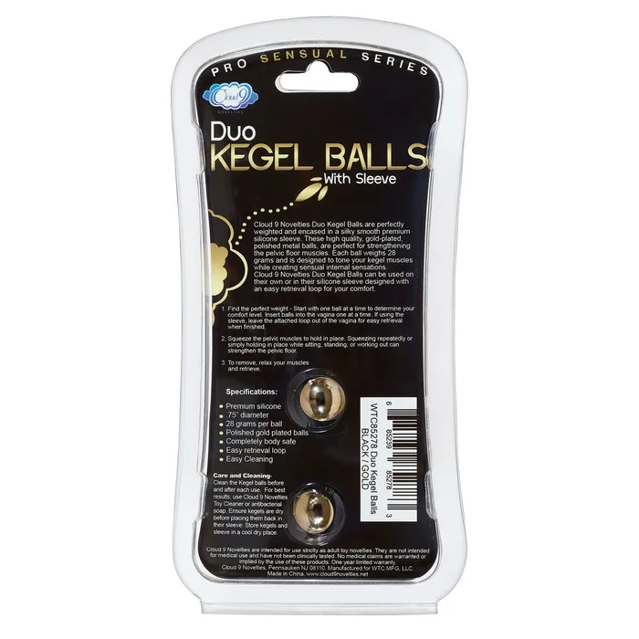 Cloud 9 Novelties Female Sex Toys Duo Kegel Balls Black