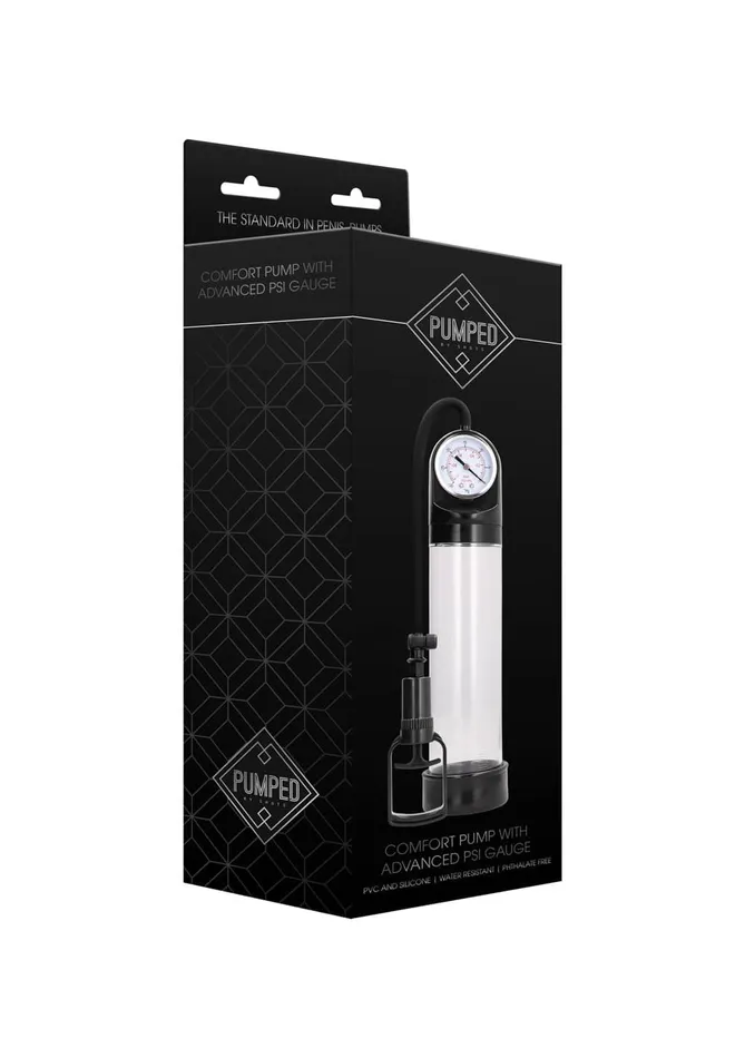 Comfort Pump With Advanced Psi Gauge Transparent Shots Pumped Male Sex Toys