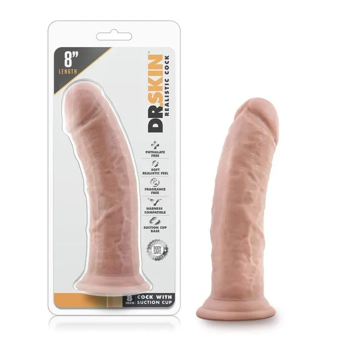 Dildos Blush Novelties Dr Skin 8 Inch Cock W Suction Cup Vanilla