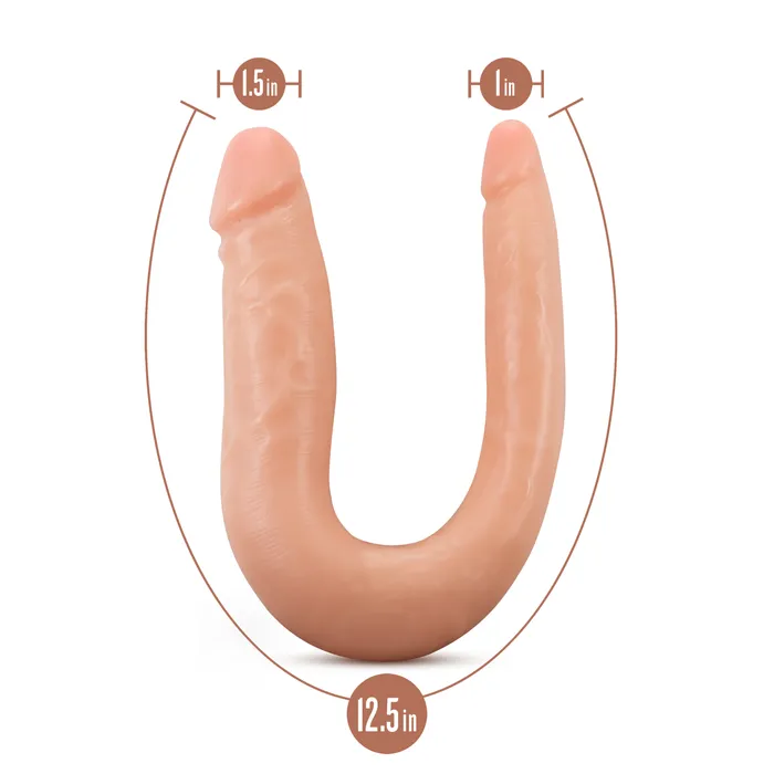 Dildos Blush Novelties Dr Skin Mini Double Dong Vanillla