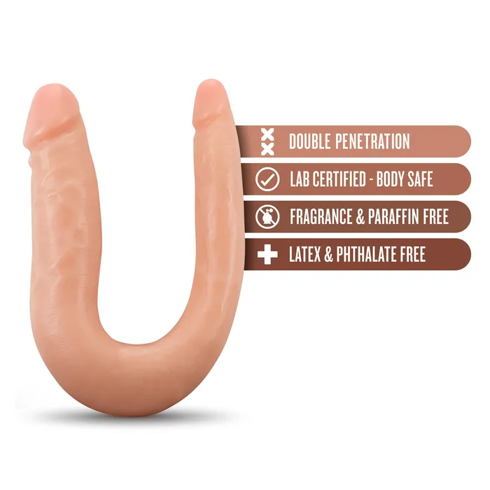 Dildos Blush Novelties Dr Skin Mini Double Dong Vanillla