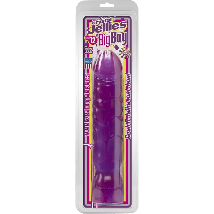 Dildos Doc Johnson Crystal Jellies Big Boy 12 Inch Purple