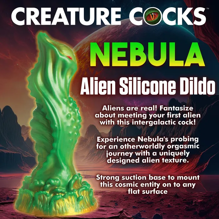 Dildos Nebula Alien Silicone Dildo Green XR Brands Creature Cocks