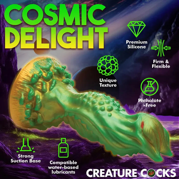 Dildos Nebula Alien Silicone Dildo Green XR Brands Creature Cocks