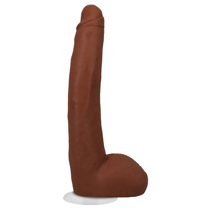 Doc Johnson Dildos Signature Cocks Alex Jones 11 Inch Cock With Removable VacULock Suction Cup Caramel