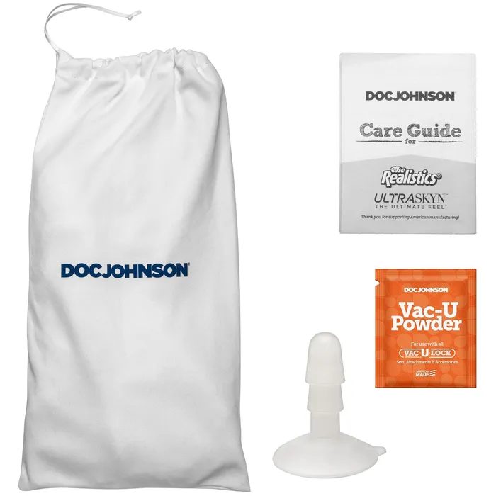 Doc Johnson Dildos Signature Cocks Alex Jones 11 Inch Cock With Removable VacULock Suction Cup Caramel