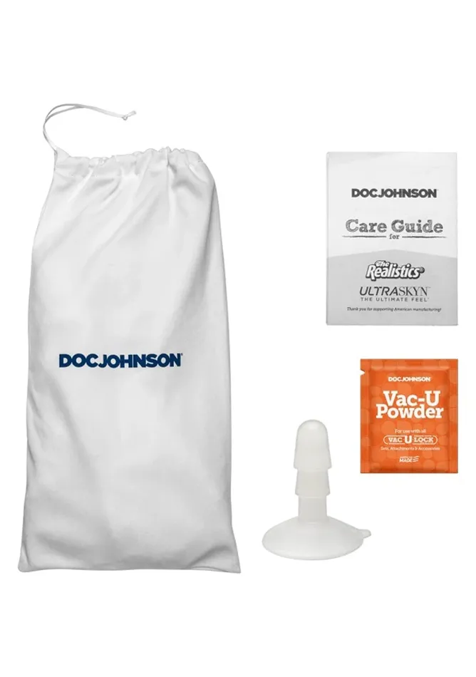 Doc Johnson Dildos Signature Cocks Owen Gray 9 Inch Ultraskyn Cock With Removable VacULock Suction Cup Skin Tone