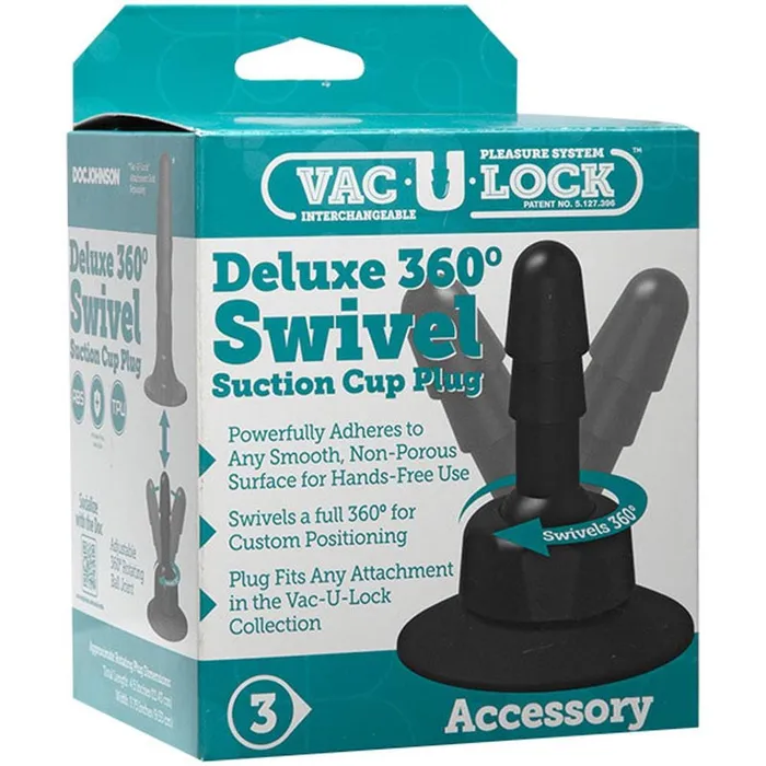 Doc Johnson Dildos VacULock Deluxe 360 Swivel Suction Cup Plug