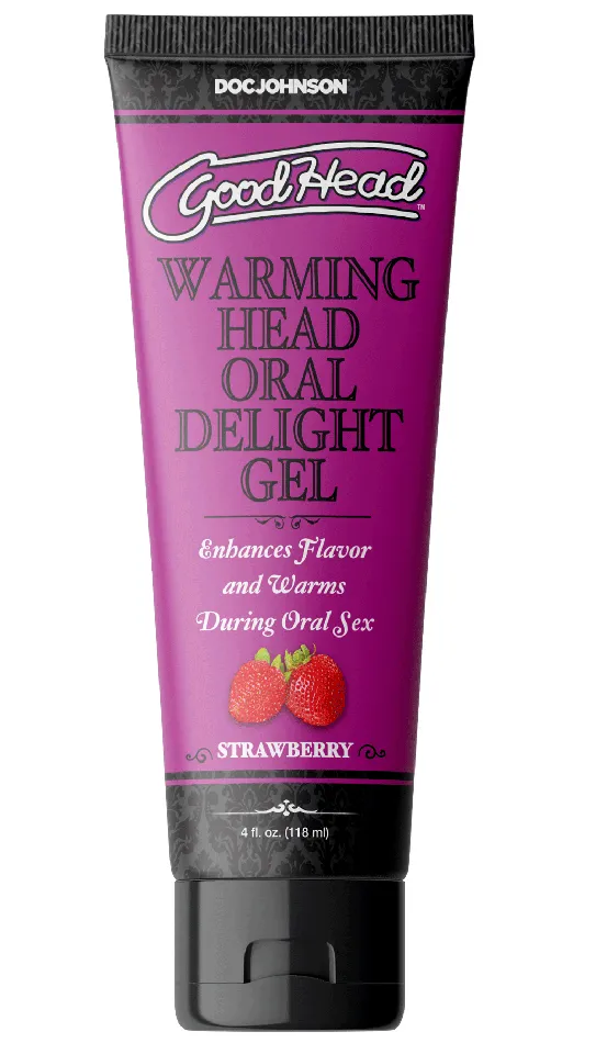 Doc Johnson Enhancers Goodhead Warming Head Oral Delight Gel Strawberry 4 Fl Oz