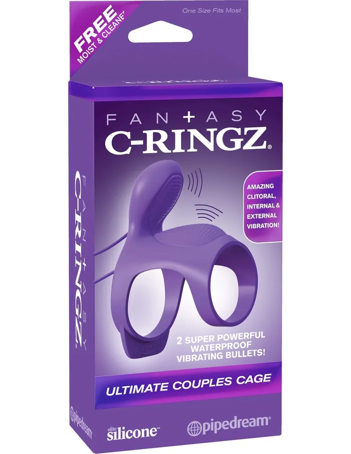 Fantasy CRingz Ultimate Couples Cage Purple Pipedream Vibrators