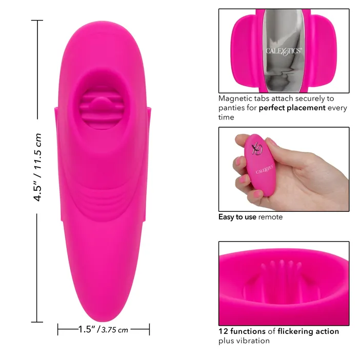 Female Sex Toys CalExotics LockNPlay Remote Flicker Panty Teaser Pink