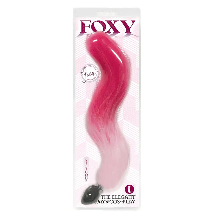 Foxy Fox Tail Silicone Butt Plug Pink Gradient Icon Brands Anal