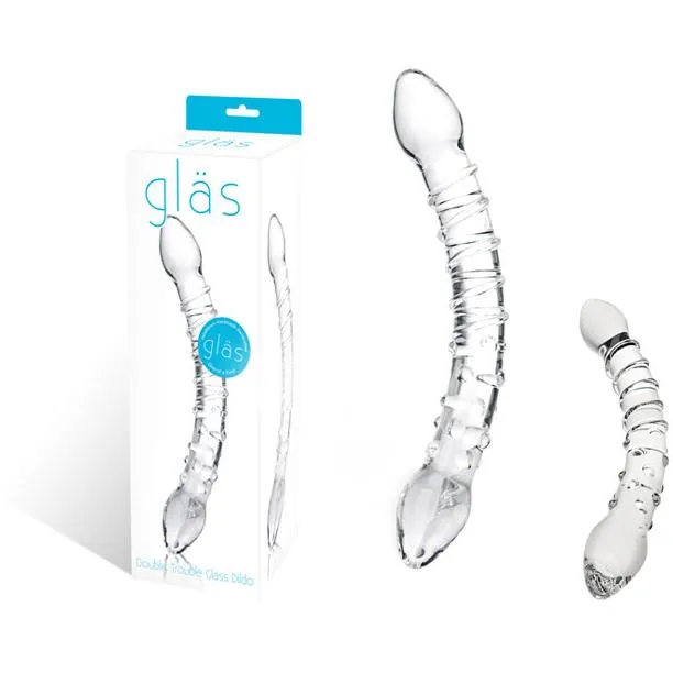 Gls Dildos Glas Double Trouble Glass Dildo