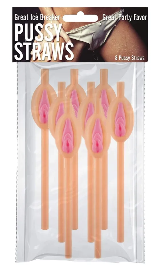 Hott Products Pussy Straws 8pcs Male Sex Toys