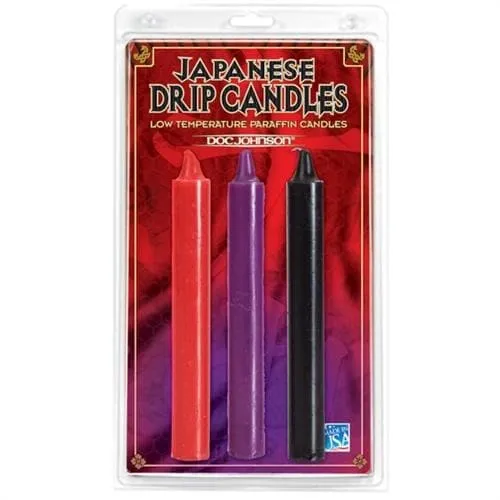 Japanese Drip Candles Set of 3 Assorted Colors Doc Johnson Anal