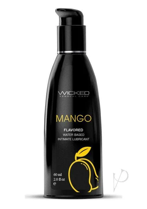 Lubricants Wicked Sensual Care Aqua Mango Water Flavored Water Based Lubricant 2 Fl Oz60ml