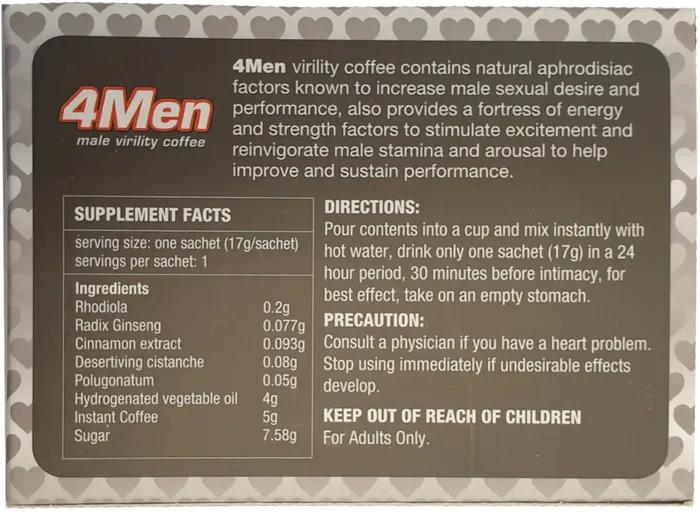 Male Sex Toys 4Men Sex Coffee 4 Men 2Pack