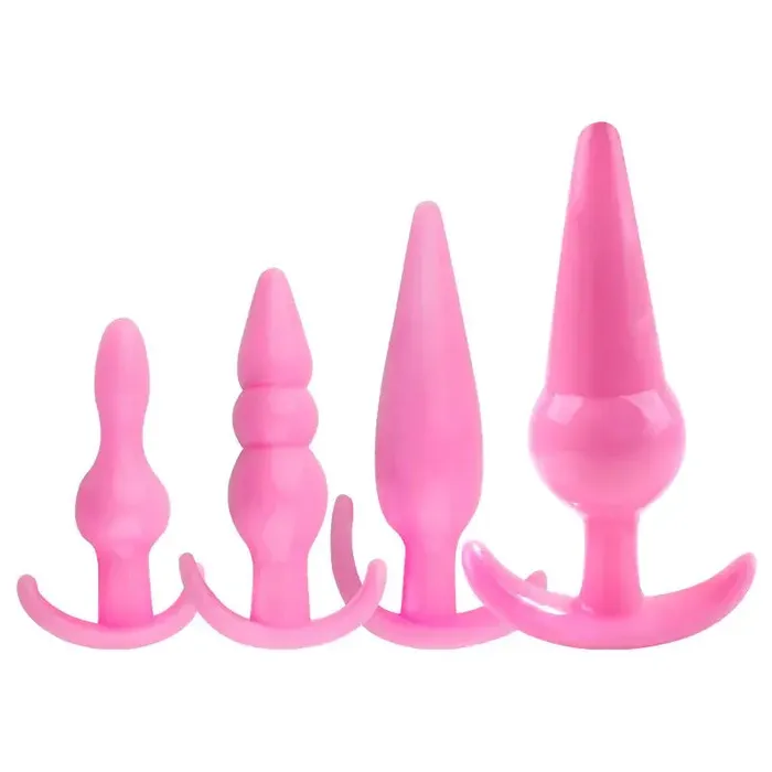 Male Sex Toys NyoKii 4 Pcs Silicone Anal Plug For Beginner To Pro AN10