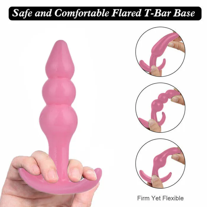 Male Sex Toys NyoKii 4 Pcs Silicone Anal Plug For Beginner To Pro AN10