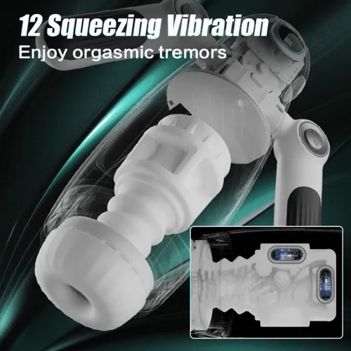 NyoKii Pre Order 7 Telescopic Squeezing 12 Vibration Masturbator Experience More Authentic Piston Male Sex Toys