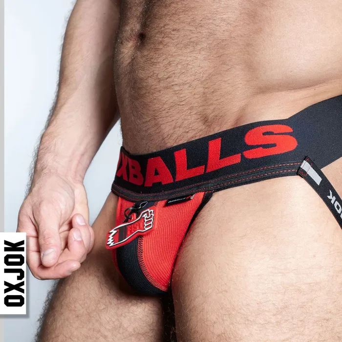 OXJok Fisterjock 3d Fist Tagger Jock Blackred Medium Anal