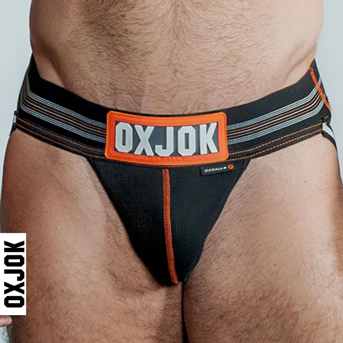 OXJok Slingjock Upthrust SliderStrap Jock Black Iron Medium Anal