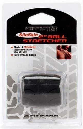 Perfect Fit Anal Silaskin 2Icnh Ball Stretcher Black