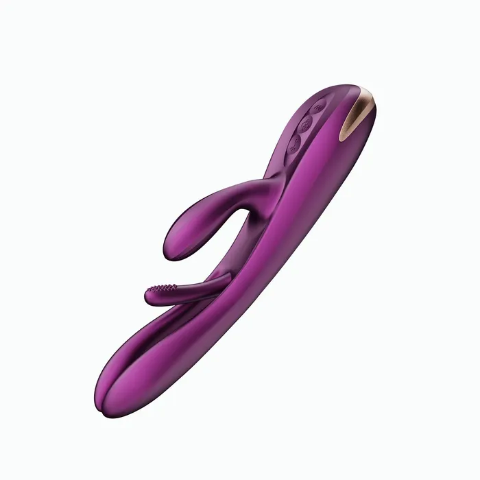 Terri App Controlled Tapping Rabbit Vibrator Purple Honey Play Box Vibrators