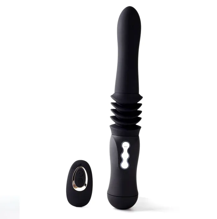 Vibrators Maia Toys Max Silicone Thrusting Portable Love Machine Black